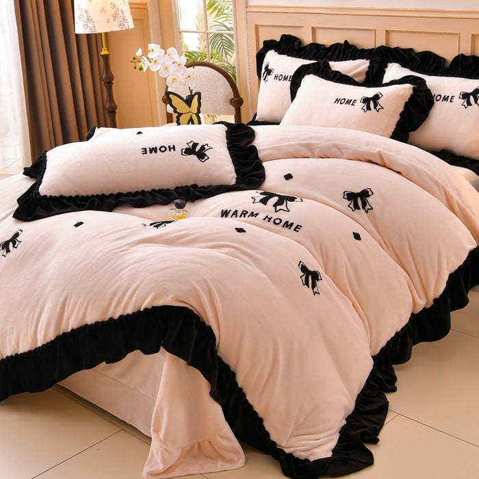 Embroidered Butterfly Cozy Comforter Set