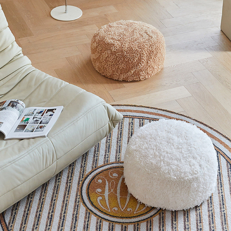 Round meditation seat cushion with EPP bead filling and removable cover