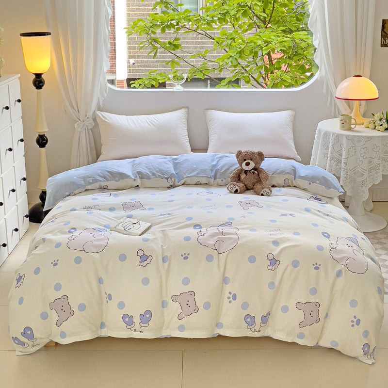 Playful Heart Pattern Duvet Cover Set