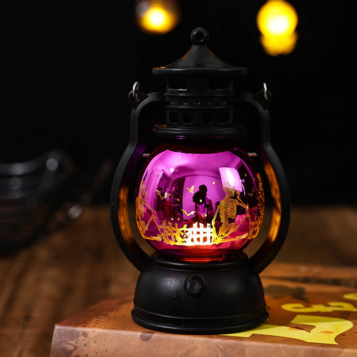 Nostalgic Lantern with Christmas Scenes