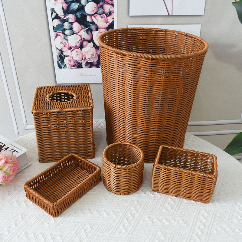 Handcrafted Woven Storage Basket with Open Top