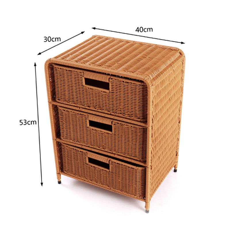 Multi-Drawer Woven Storage Chest