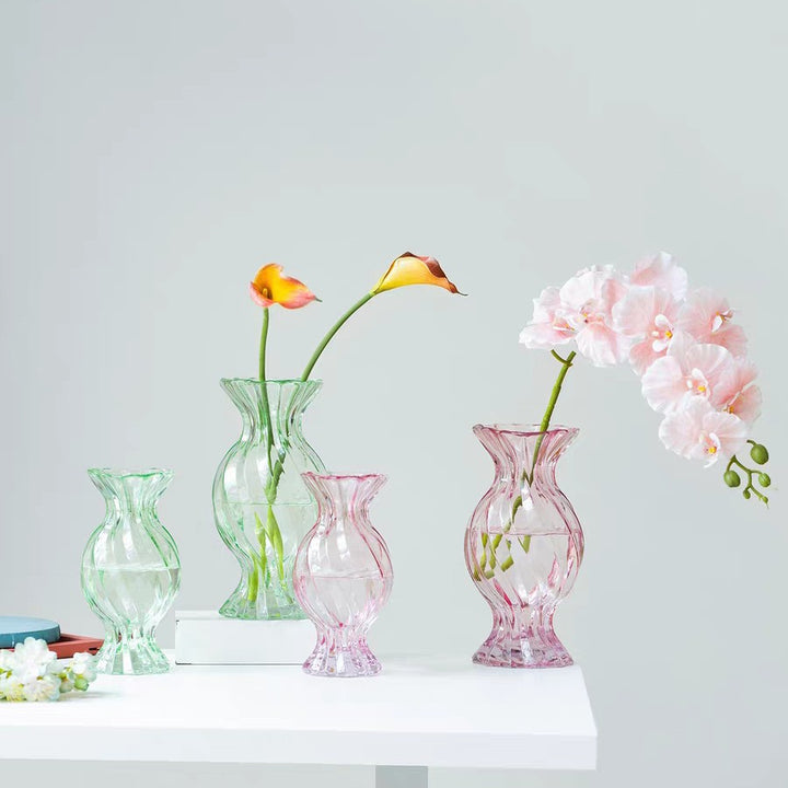 Decorative Spiral Glass Vase