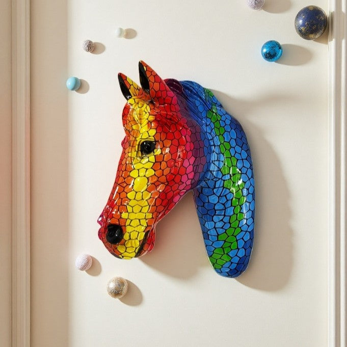 Decorative horse head sculpture