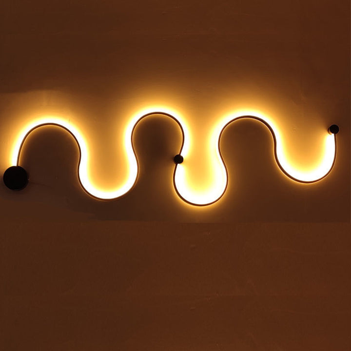 Sculptural LED Wave Wall Lamp