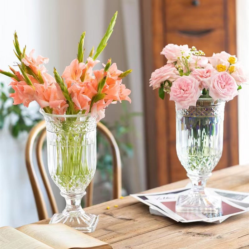 Elegant Textured Glass Goblet