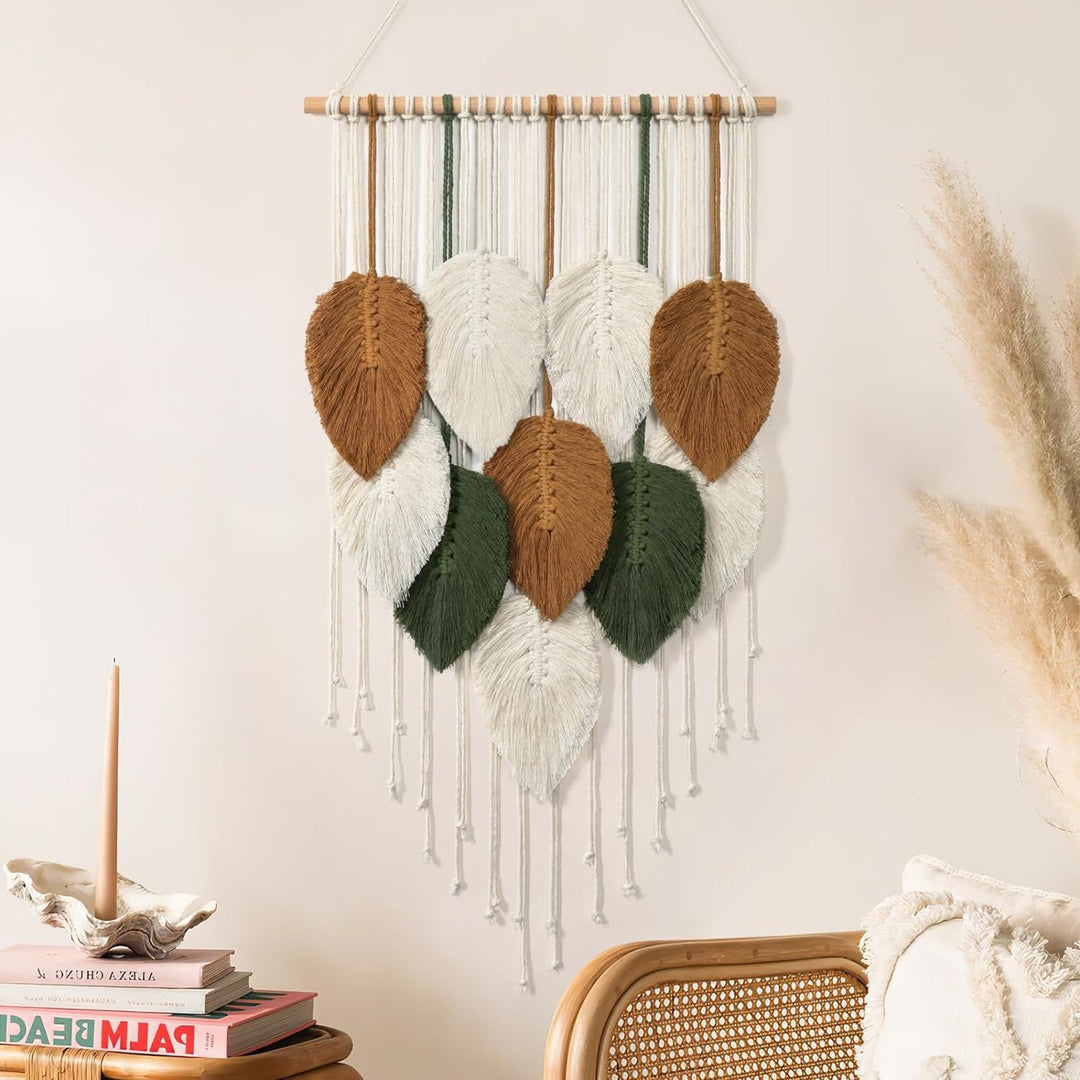 Macrame Leaf Wall Hanging Tapestry