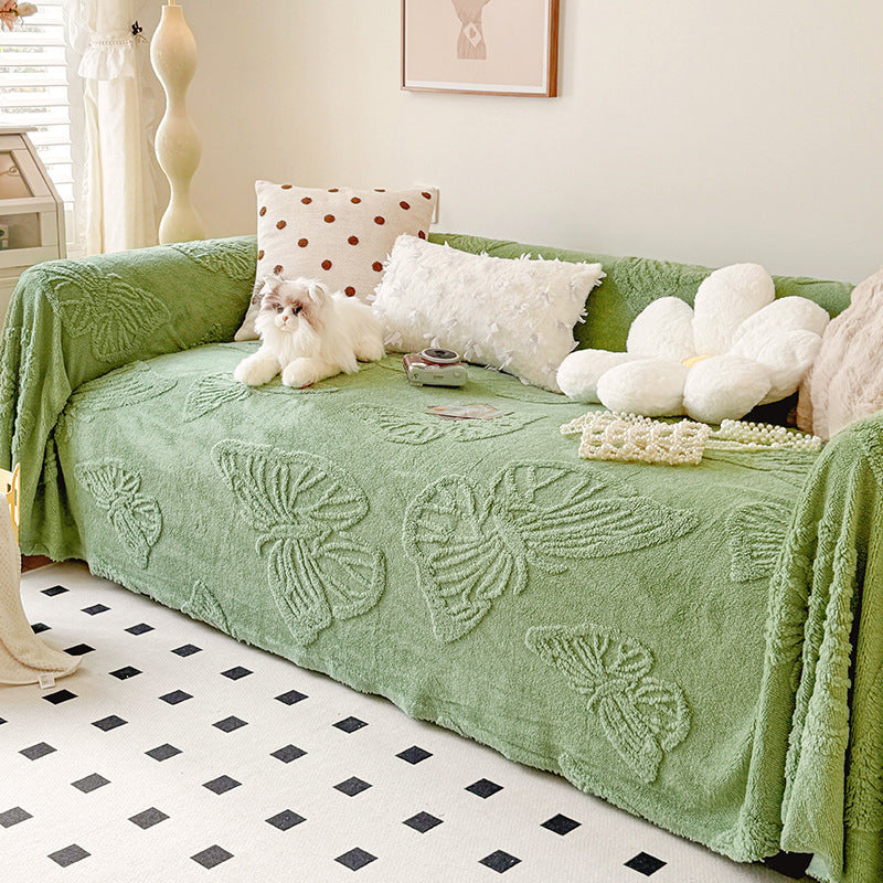 Cozy Butterfly Pattern Sofa Throw Blanket