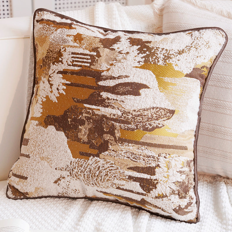 Artistic Landscape Print Decorative Pillow