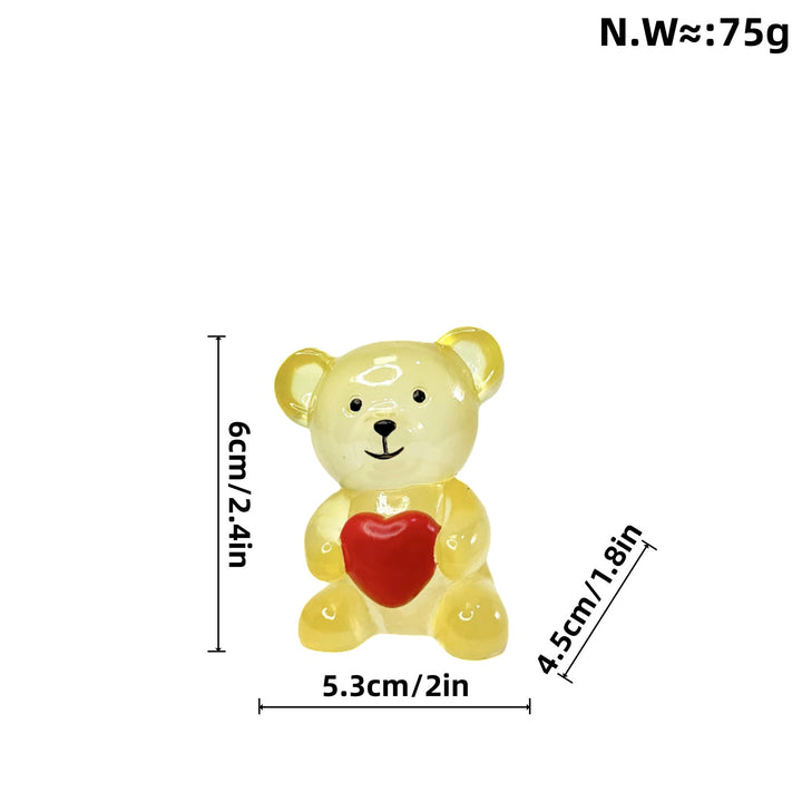 Decorative bear figure with heart
