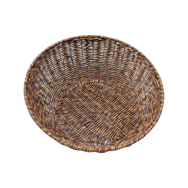 Artisan Woven Round Storage Basket