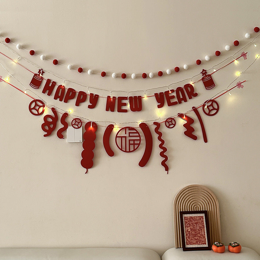 Festive New Year Wall Decoration