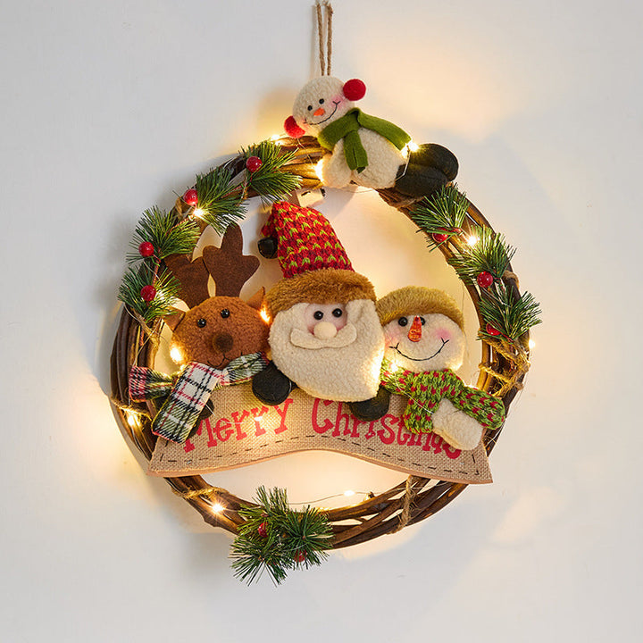 Christmas wreath with lights