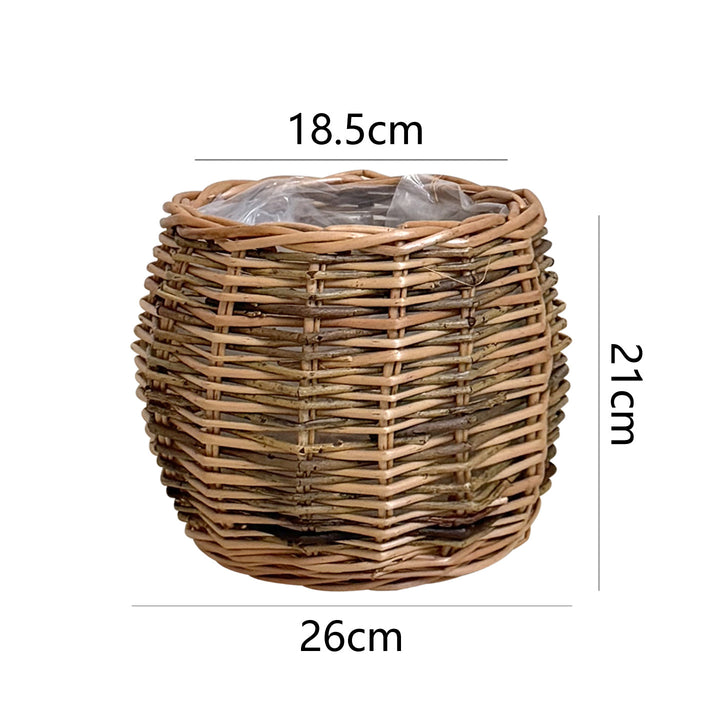 High-quality plant basket made of natural willow