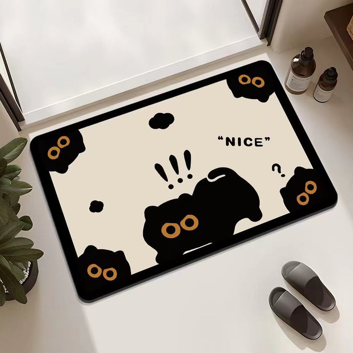 Playful Cat-Themed Entrance Mat