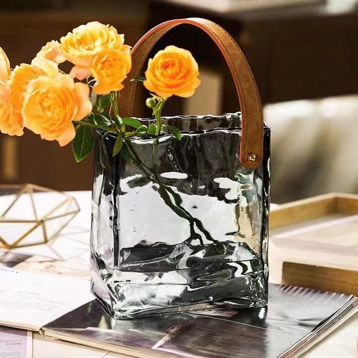 Decorative Glass Carrying Basket