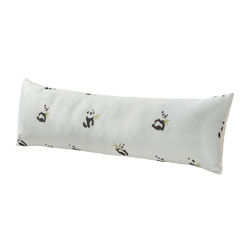 ergonomic extra-long body pillow with memory foam and panda motif cover
