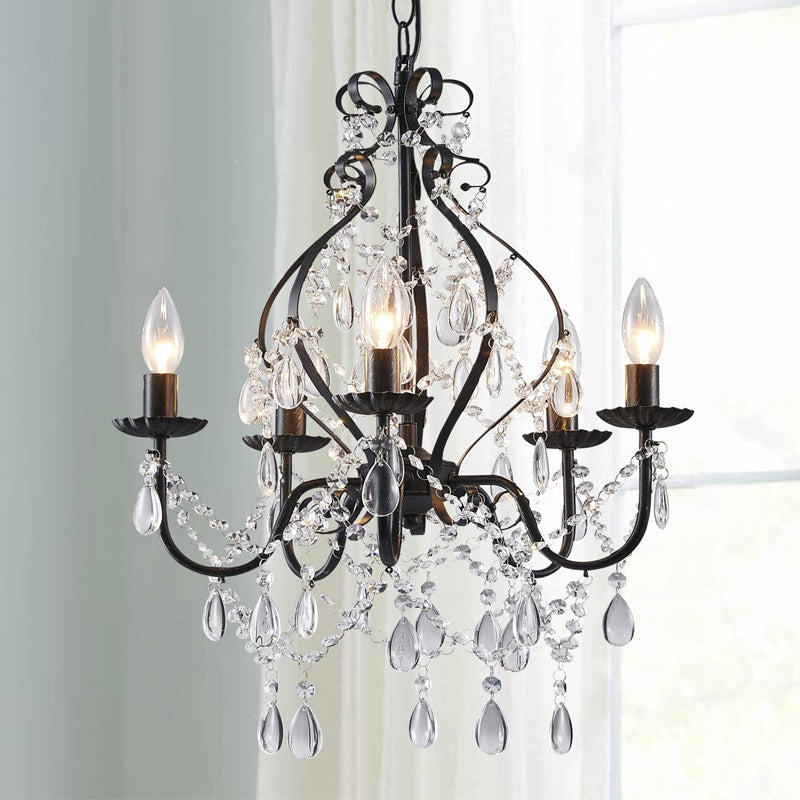Decorative crystal pendant light