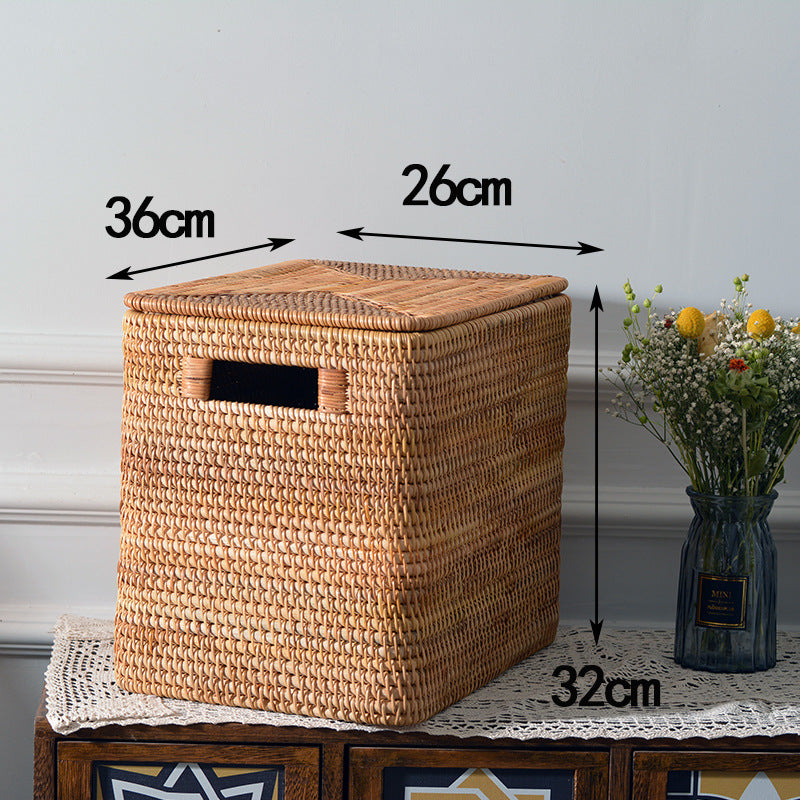 Storage box made of woven material