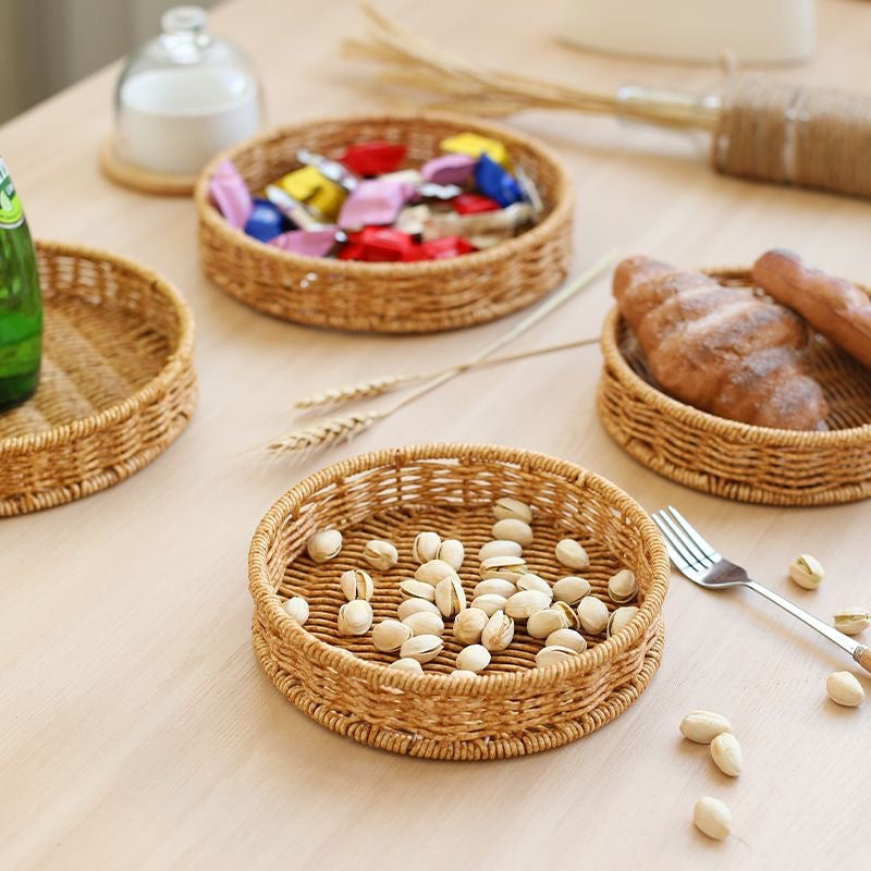 Round Woven Storage Tray