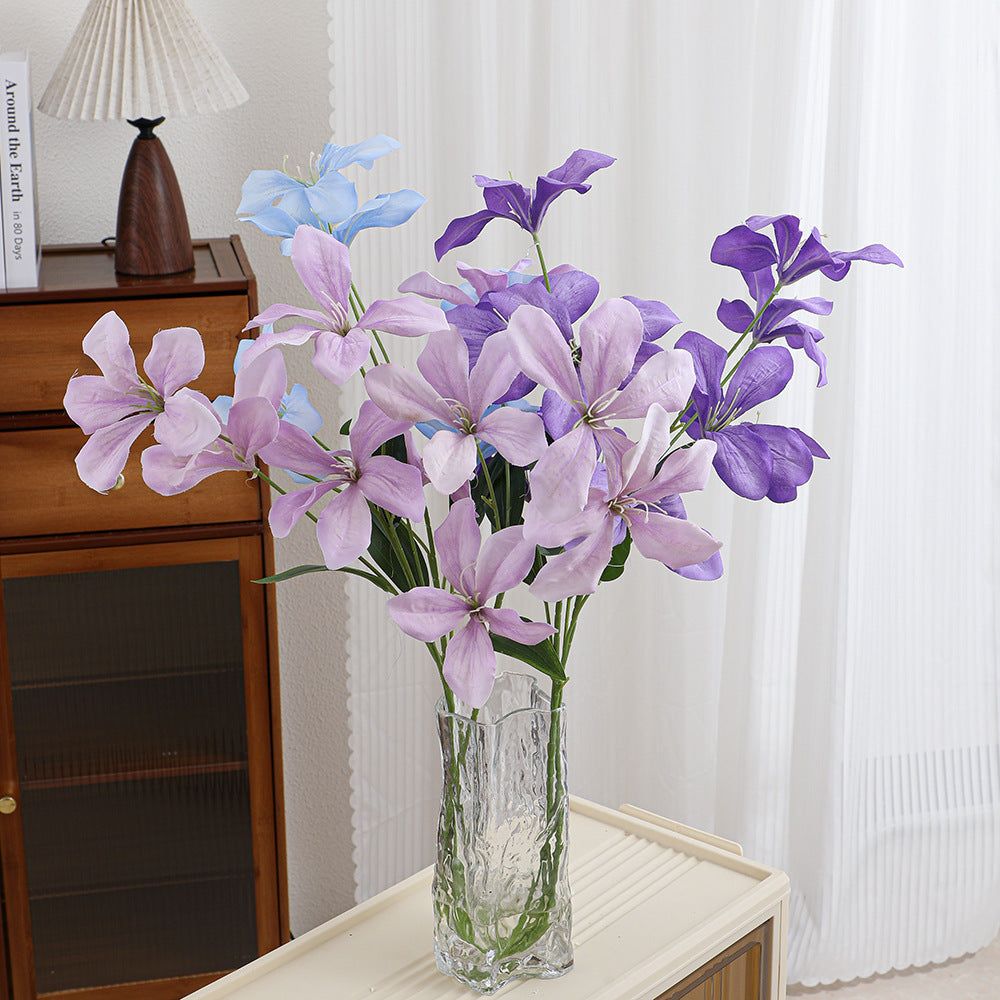 Artificial orchid flower branch with delicate flowers