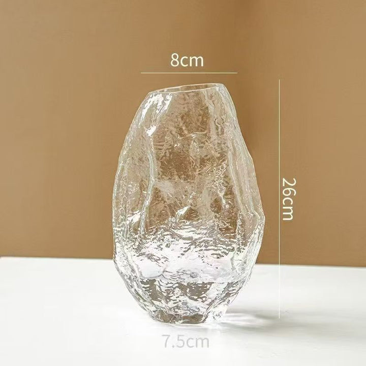 Handcrafted Textured Glass Vase