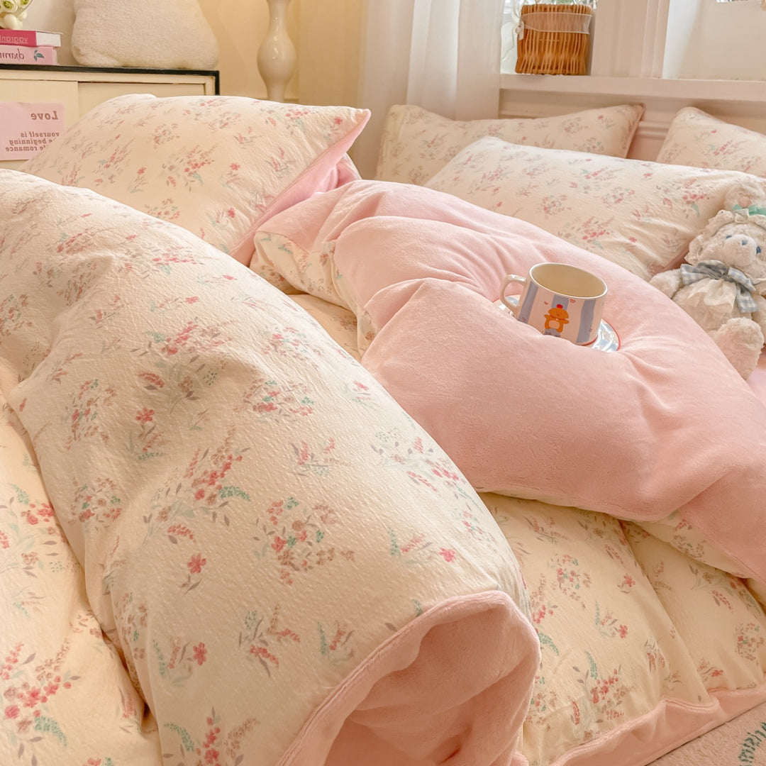 Playful Cartoon Print Duvet Cover Set