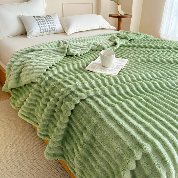 Textured Waves Plush Blanket