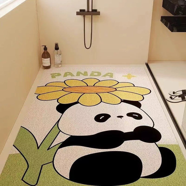 Playful Puppy-Themed Non-Slip Bathroom Mat