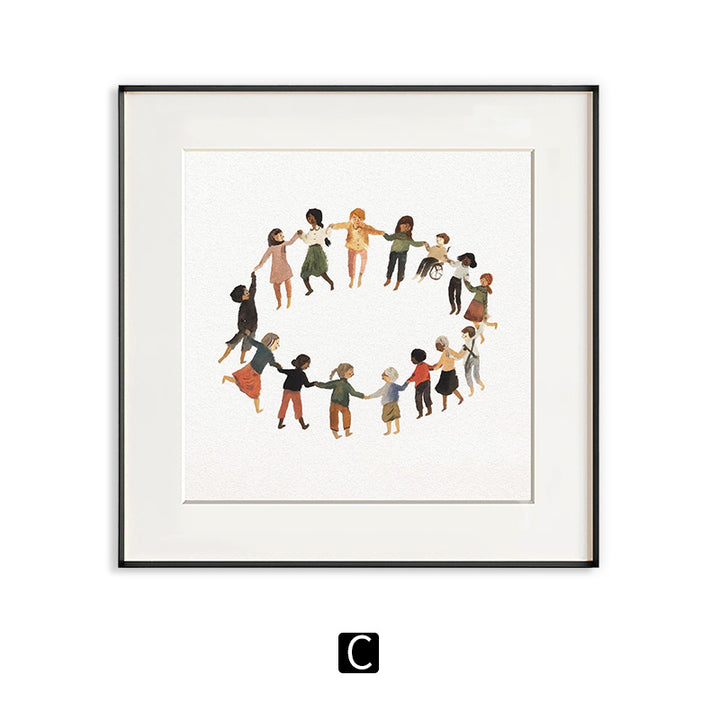 Framed Animal Illustration Artwork