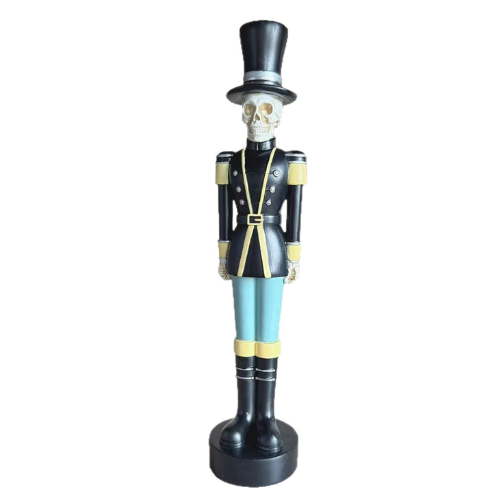 Decorative skeleton figure in military look