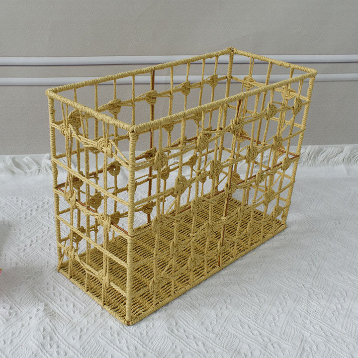 Handwoven Natural Fiber Storage Basket