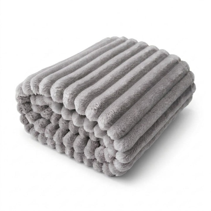 Luxurious Striped Fleece Throw