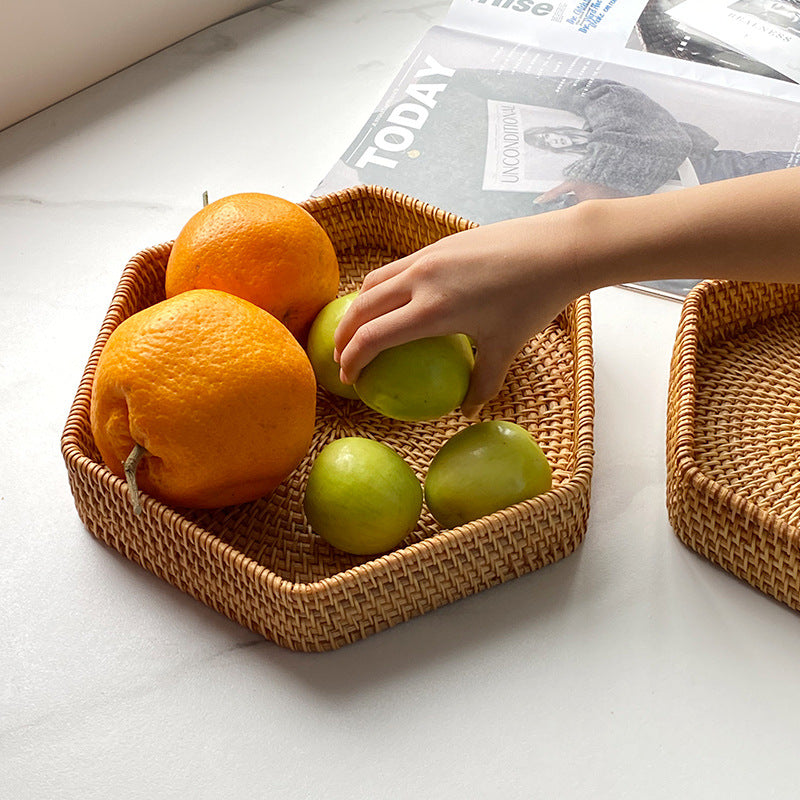 Decorative honeycomb pattern basket