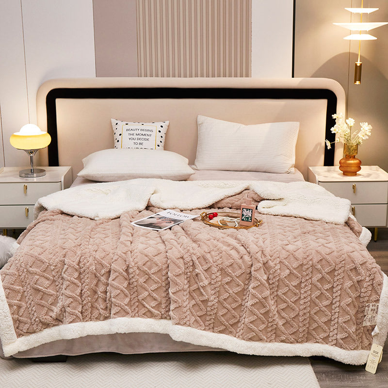 Decorative Reversible Flannel Throw Blanket Avarnia