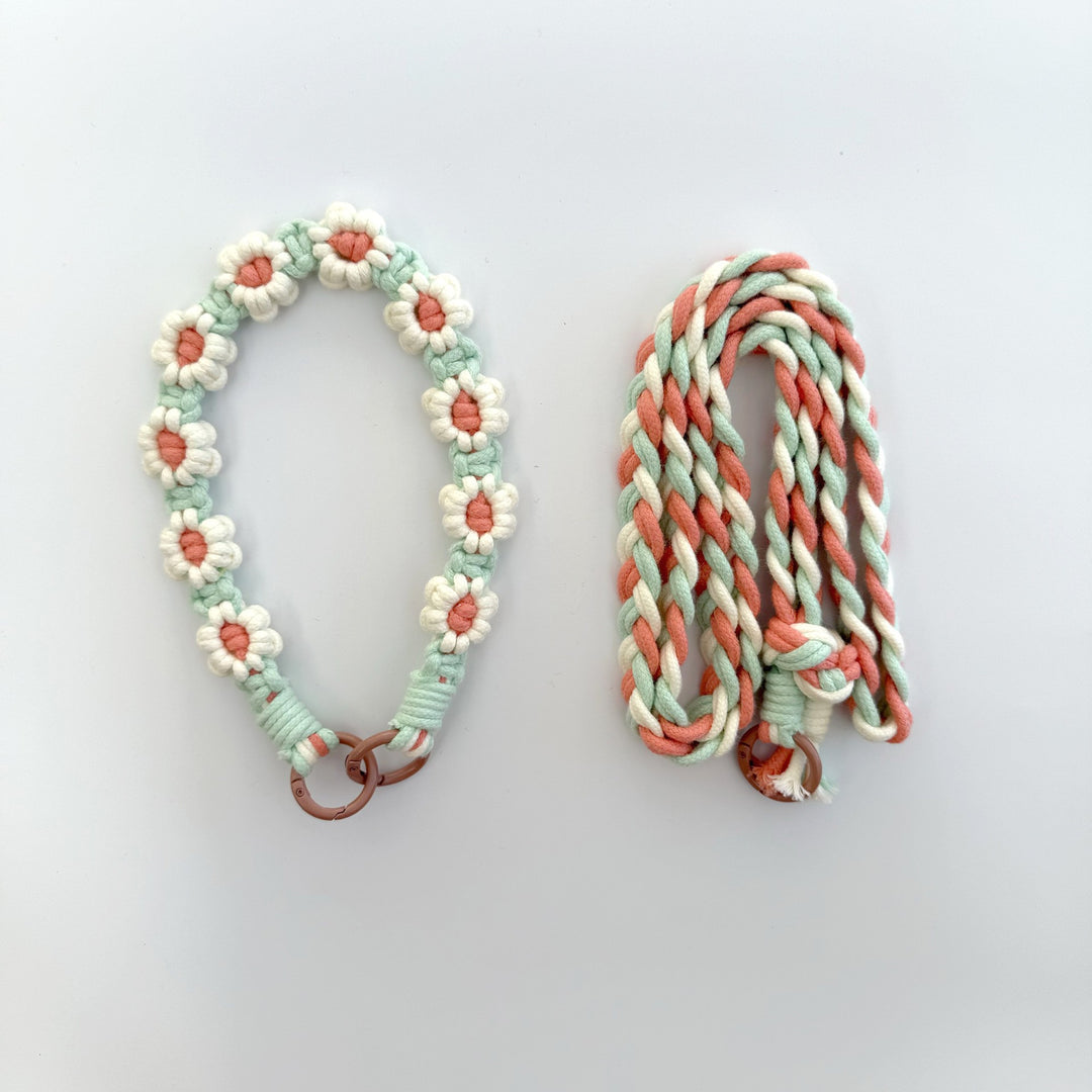 Macrame Dog Leash Holder