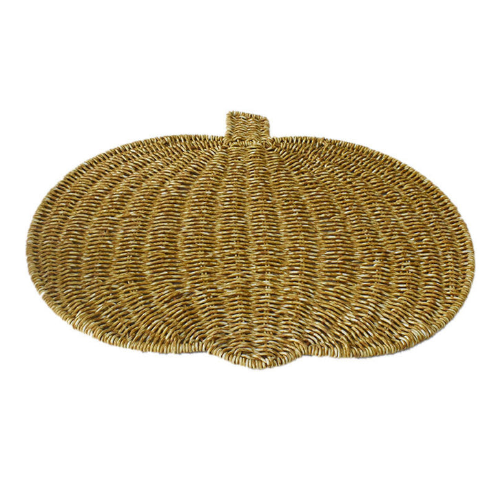Decorative Woven Pumpkin Shaped Tray