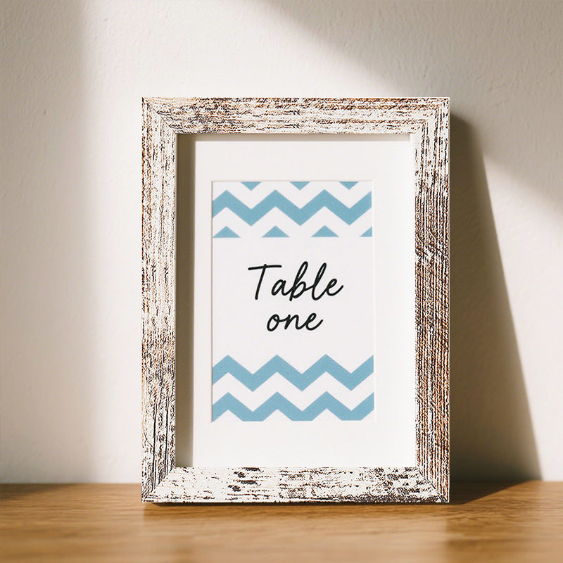 Elegant Wooden Table Number Frame