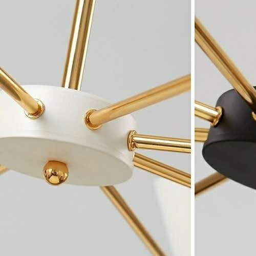 Mid-Century Modern Multi-Arm Cone Shade Chandelier