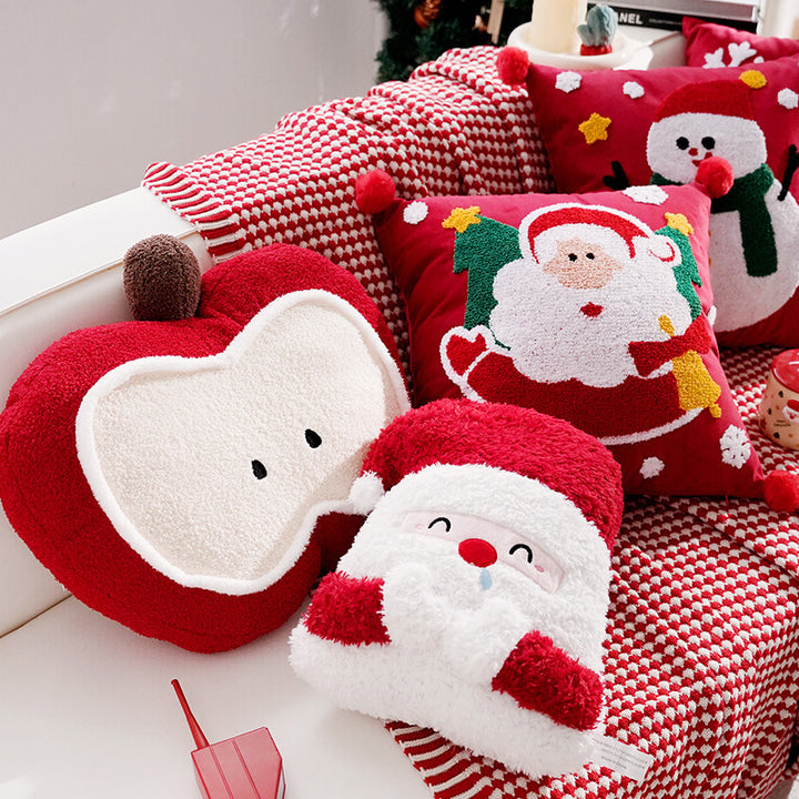 Festive Holiday-Themed Decorative Throw Pillow