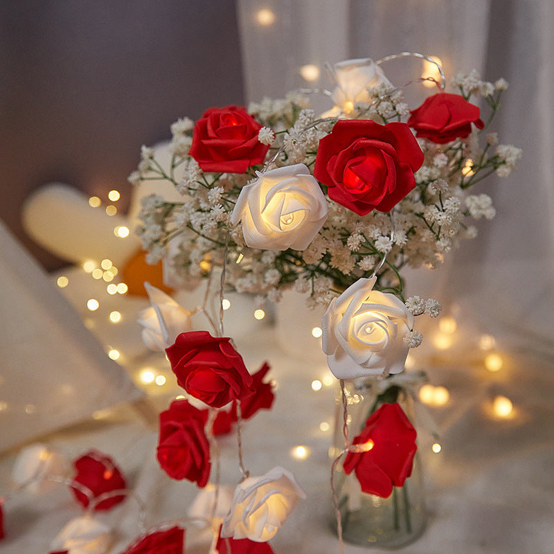 Decorative LED rose string lights