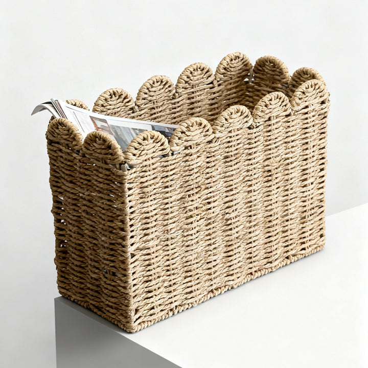 Decorative storage basket made of high-quality natural material