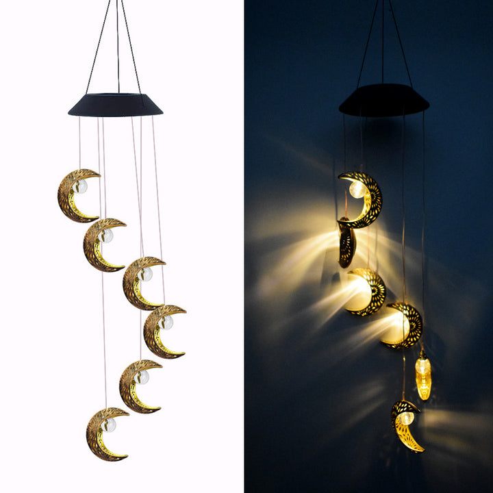 Outdoor Metal Star Wind Chime with Resonating Aluminum Tubes