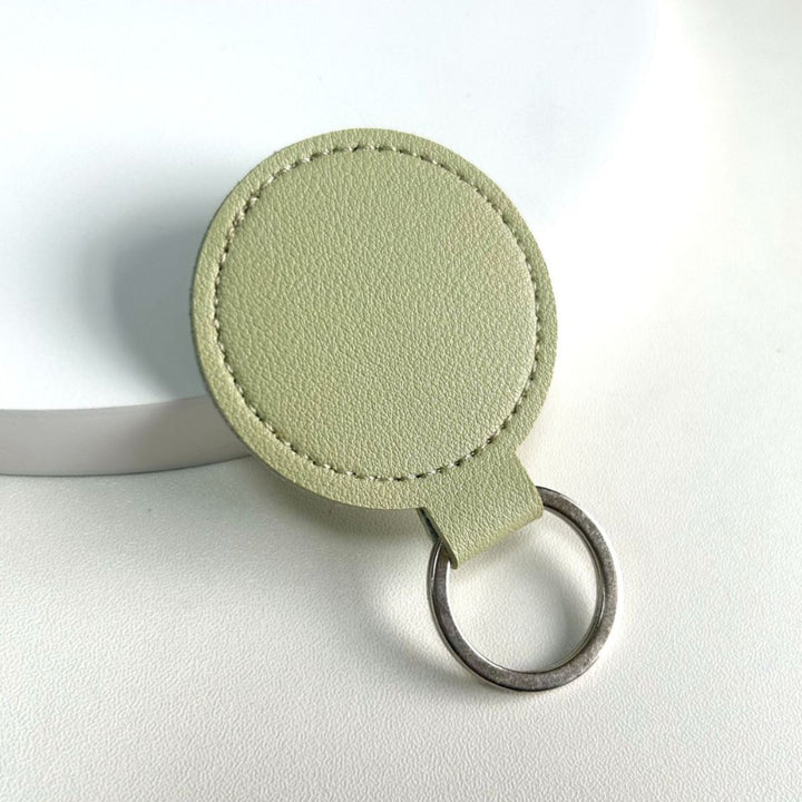 Round Leather Keyring