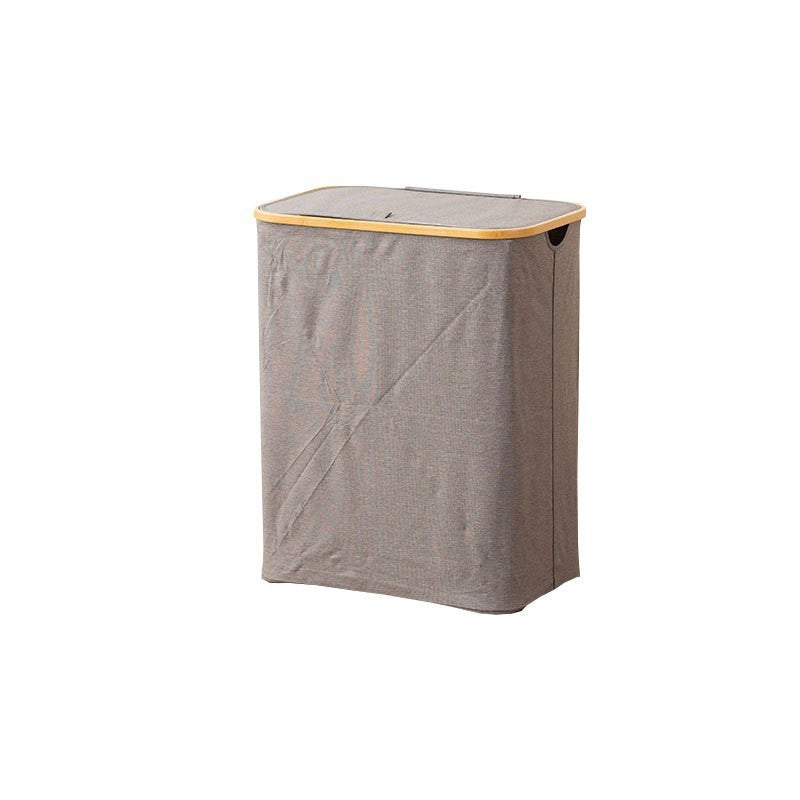 High-quality laundry container with practical and modern bamboo lid