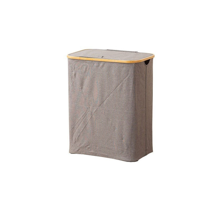 High-quality laundry container with practical and modern bamboo lid