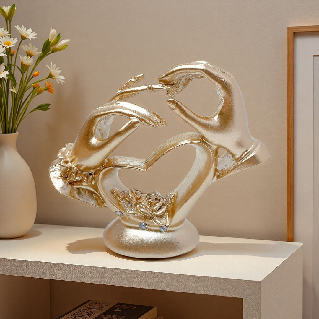 Artistic heart sculpture with detailed painting