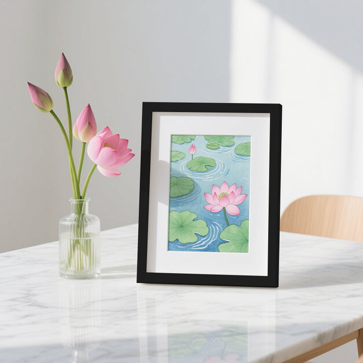 Elegant Floral Illustration Framed Art Print