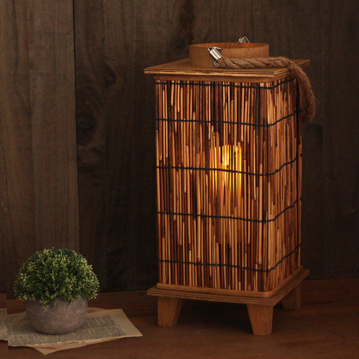 Handcrafted lantern made of natural material