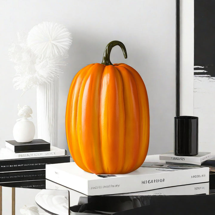 Decorative pumpkin figure as autumn probe